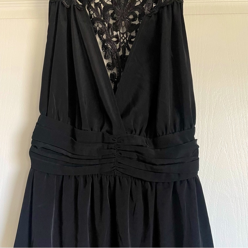 Women’s Black Party Cocktail Dress with Lace Detail - Small - Picture 5 of 6